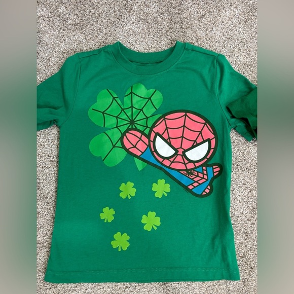 Lot of 5T St. Patrick’s Day Spider-Man clover green lucky short sleeve T shirts - Picture 6 of 6